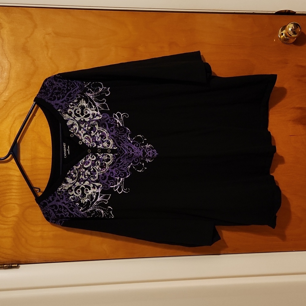 Catherines 3/4 sleeve top EUC